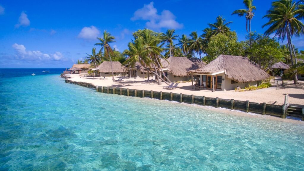 Beach bures at Castaway Island Resort. Credit: Castaway Island Resort.