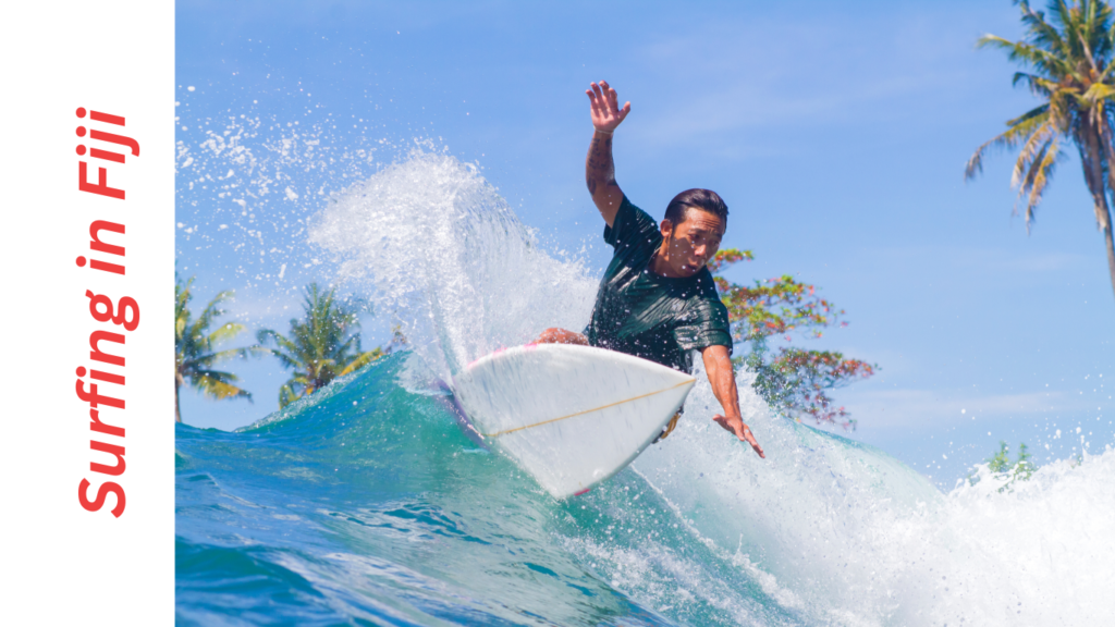 Woman Surfing in Fiji Vibes