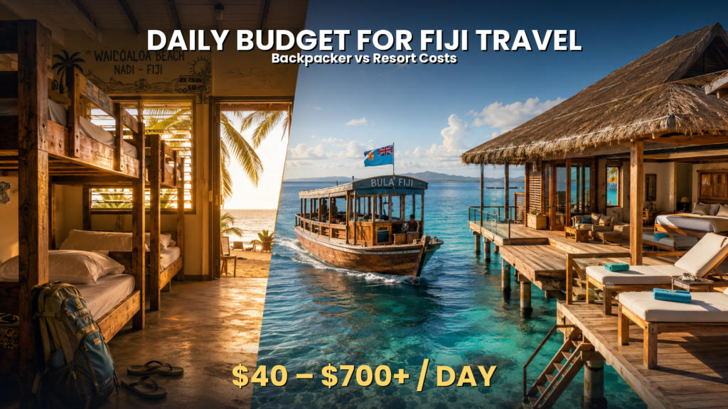 Daily Budget for Fiji Travel Backpacker vs Resort Costs